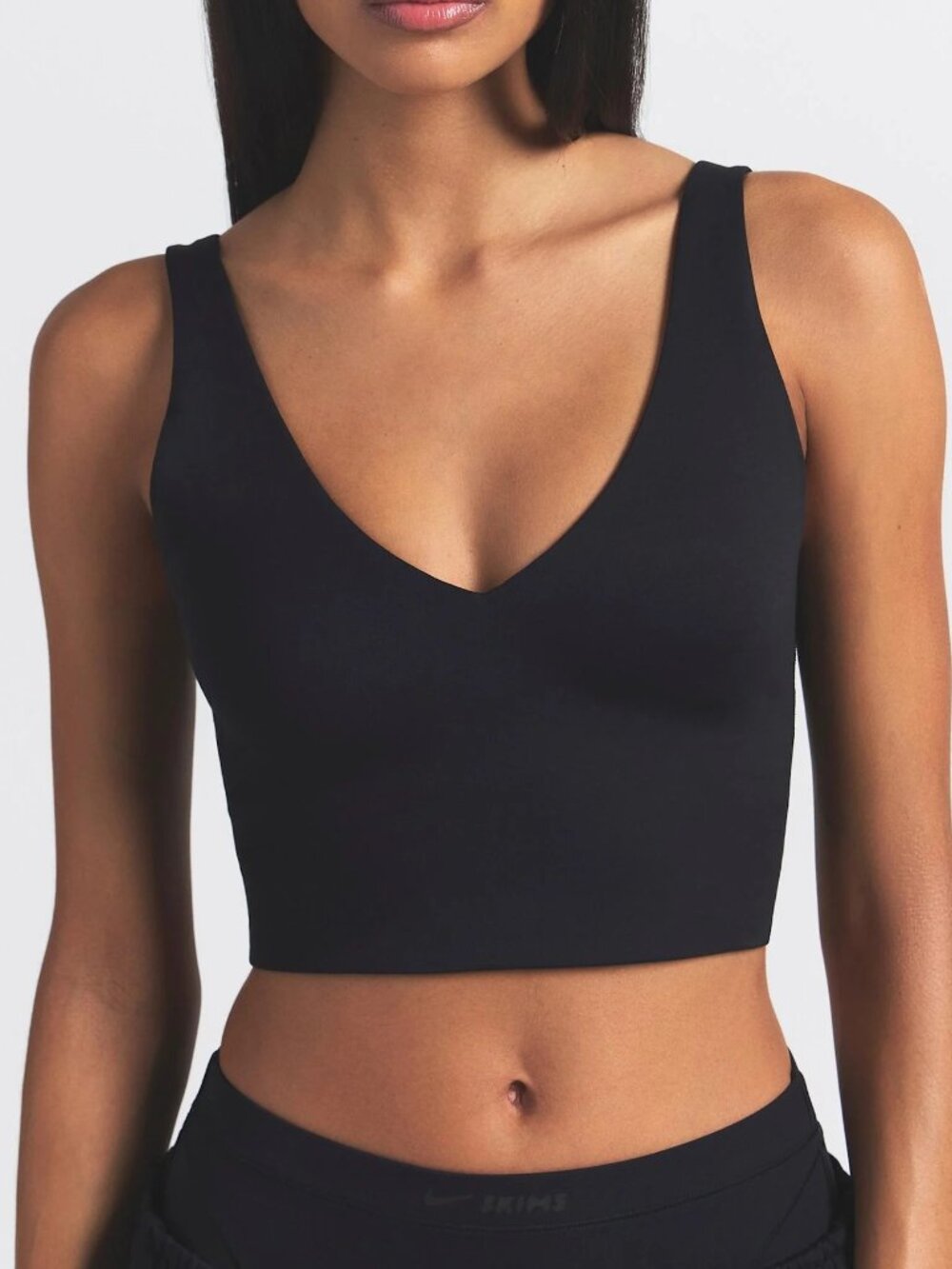 🖤NikexSkims Matte V-Neck Longline Bra | Obsidian | XS | NWT